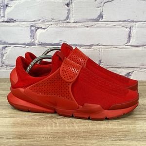 Nike Sock Dart Triple Red Men's 9 Sneakers Shoes 819686-600 Athletic Running